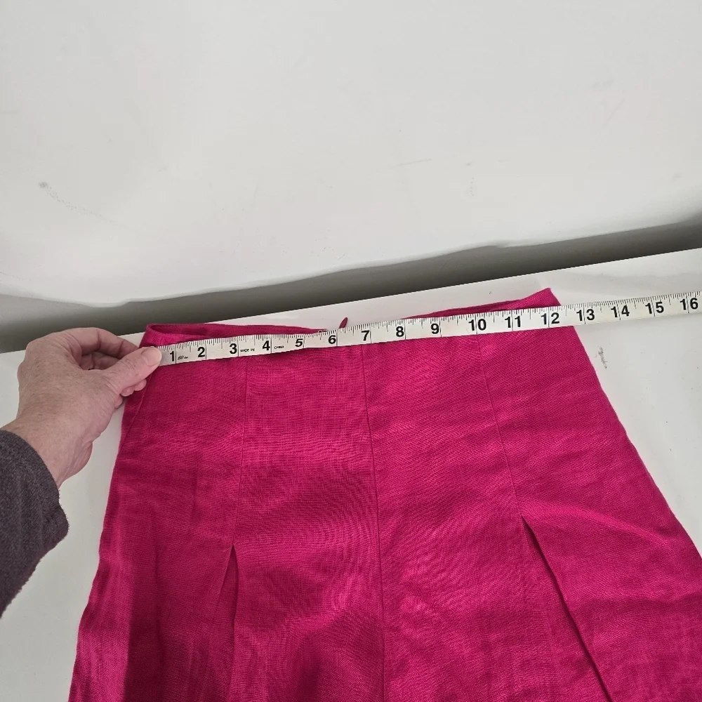 Reformation Cleo Linen Hot Pink Two Piece Set 2 Petite Barbiecore Feminine